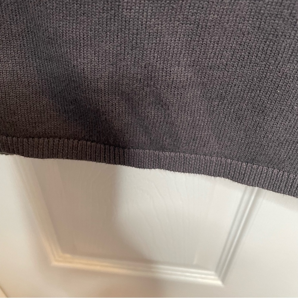 Garnet Hill Essential Scoop-Neck Sweater Dress Linen Organic Cotton Dark Gray L - Picture 8 of 13